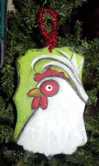 Fancy Chicken ornament